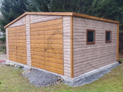 7,5x5 nyeregtető  SUPERLINE-PLUS - winchester + világos mogyoró