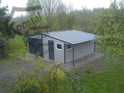 6,5x5 két oldalra lejtő tető EXTRALINE + 1m oldaltető